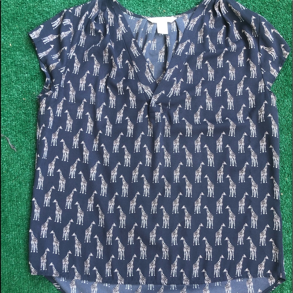 H&M zebra printed top